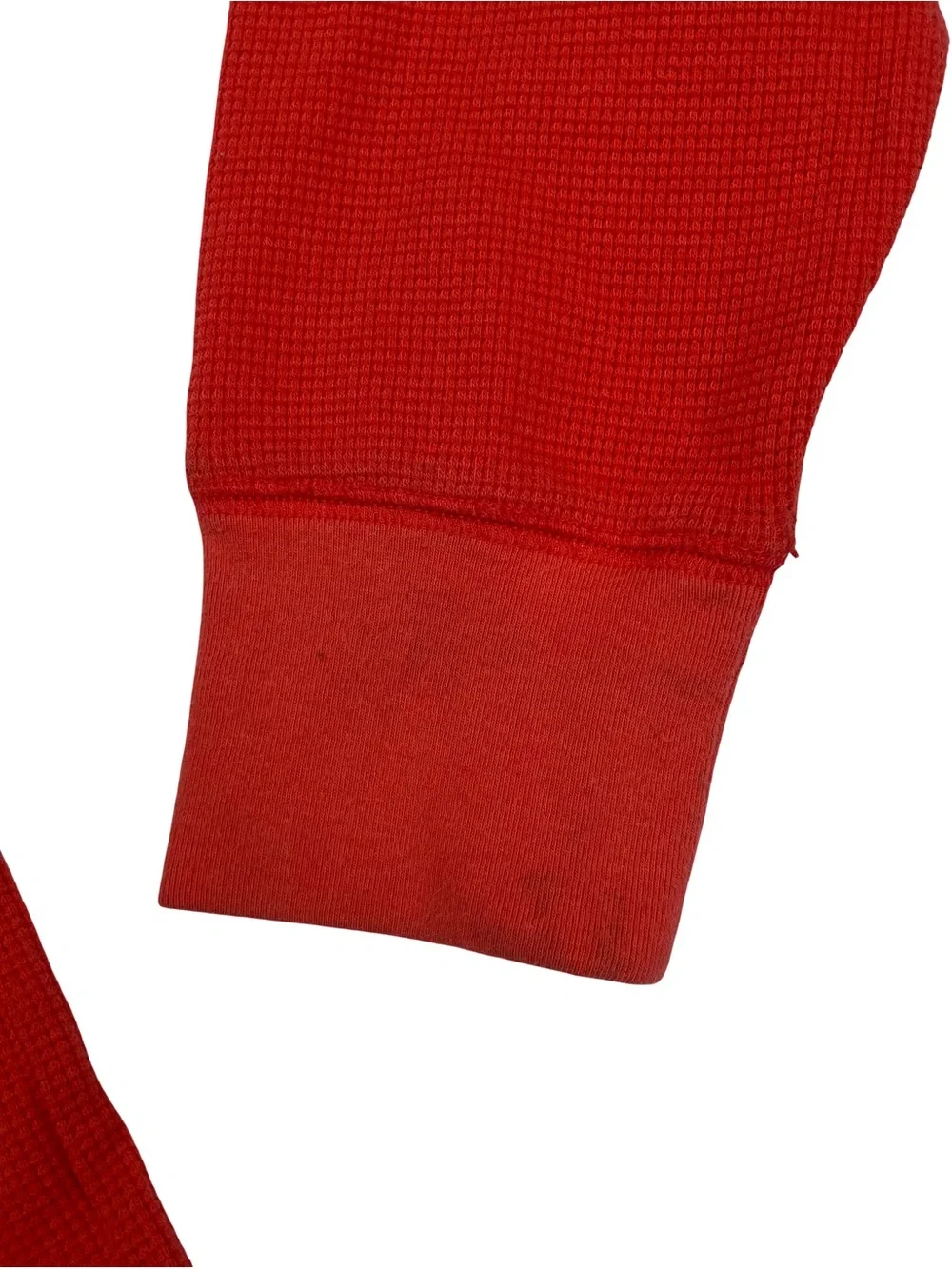 Banana Republic Mens Medium Red Waffle Knit Thermal Long Sleeve Shirt Crewneck T